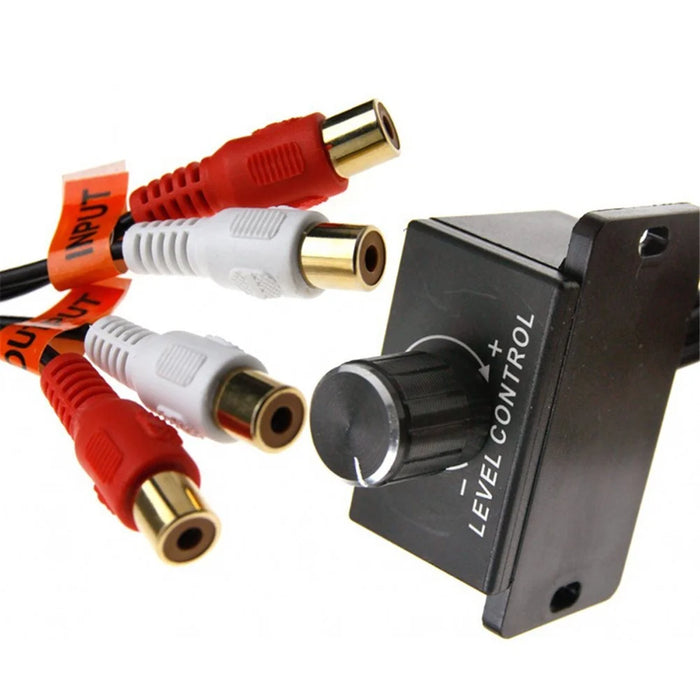 Universal Car Modified Panel Audio Volume Knob RCA Female Input Output Audio Volume Control Knob Adjuster - 3