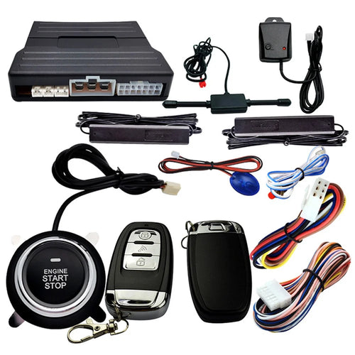 12V Car One Key Start Anti-Theft System PKE Keyless Entry Car Modified Accessories One Key Remote Start System - 1
