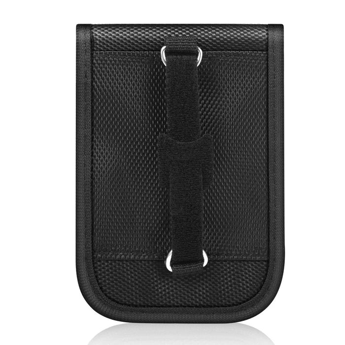 Double Layer RFID Blocking ID Credit Card Storage Pouch Car Key Signal Shielding Bag with Dual Buckle - 4