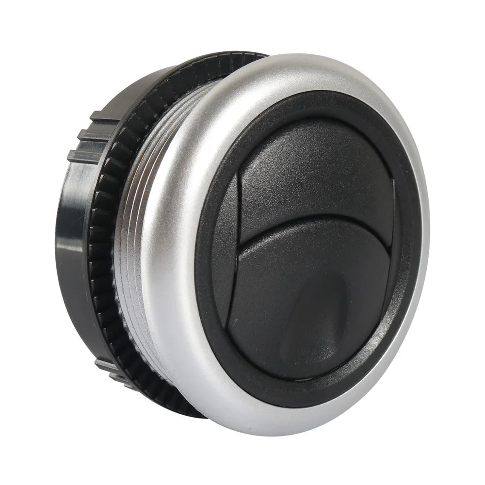 A5681-01 Round A / C Air Outlet Vent Electroplate Knob Type Universal for RV Bus Boat Yacht Electric Car Caravan (71 / 63mm) - 2