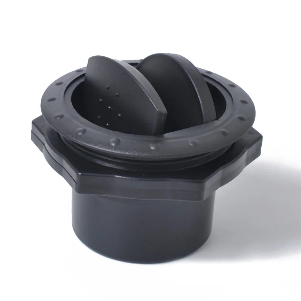 A0674-02 Car Air Conditioning Vent Round Air Vent Cover for RV Bus Yacht Automobile Air Outlet Dashboard (Opening: 60mm) - Black - 2
