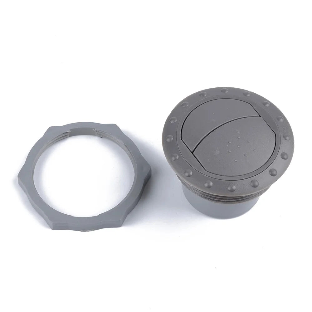 A0674-01 Round Air Vent Cover for RV Bus Yacht Car Air Conditioning Vent Automobile Air Outlet Dashboard (Opening: 60mm) - Grey - 4