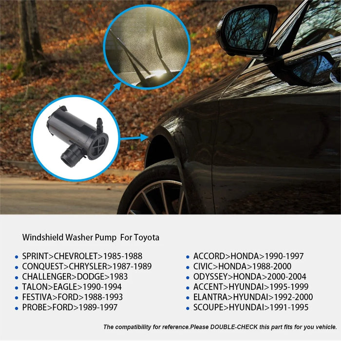Car Front Windshield Washer Pump for Windscreen Washing System, OE: 85310-22080, 85310-10410 - 2