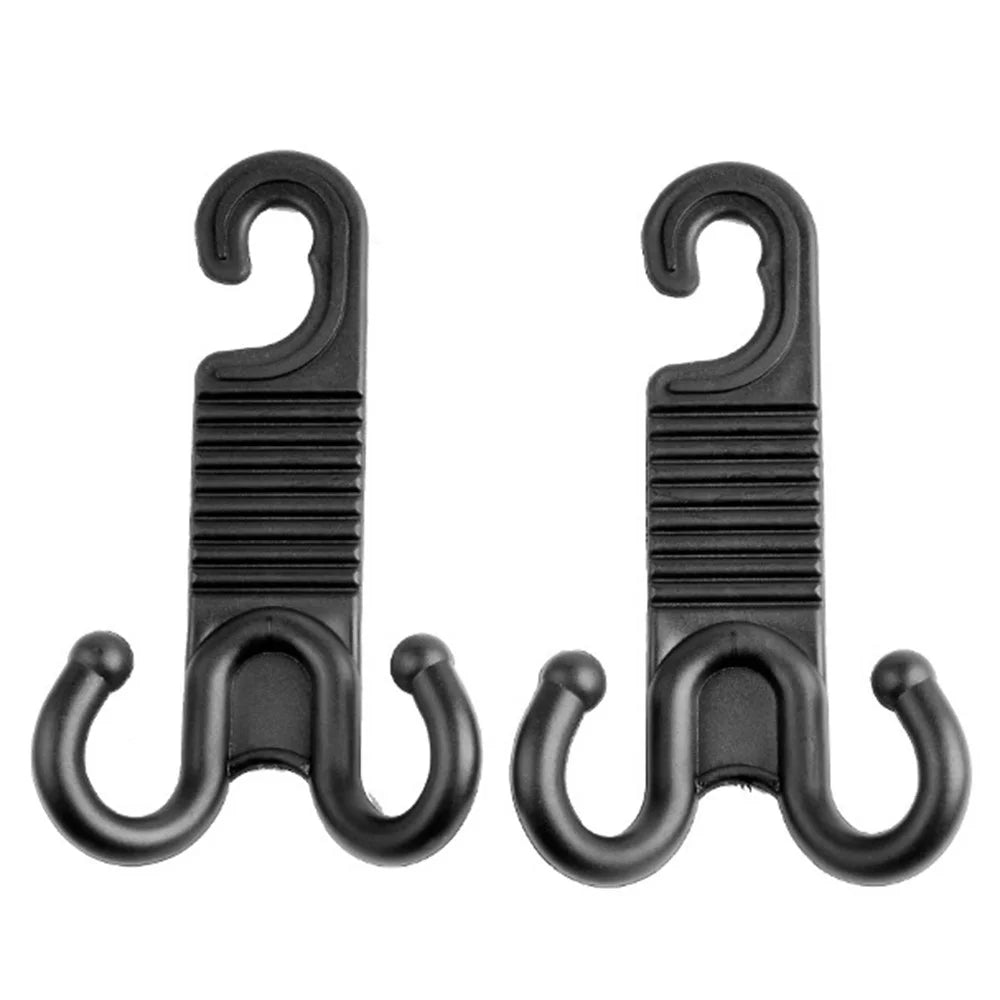2Pcs Groceries Storage Headrest Hanger Plastic Car Back Seat Bag Holder Double Hooks - 2