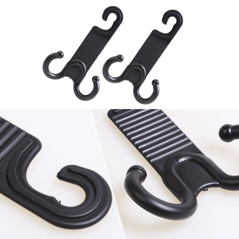 2Pcs Groceries Storage Headrest Hanger Plastic Car Back Seat Bag Holder Double Hooks - 6