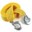 4m 3 Tons Nylon Car Traction Tow Cable for Truck Trailer Winch Towing Pull Rope Strap with Hooks - 1