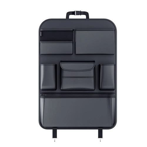 Multifunction Car Back Seat Organizer Bag Automotive Seat Back Organizer for Bottle, Snack, Napkin, Book, Size: L - Black - 1