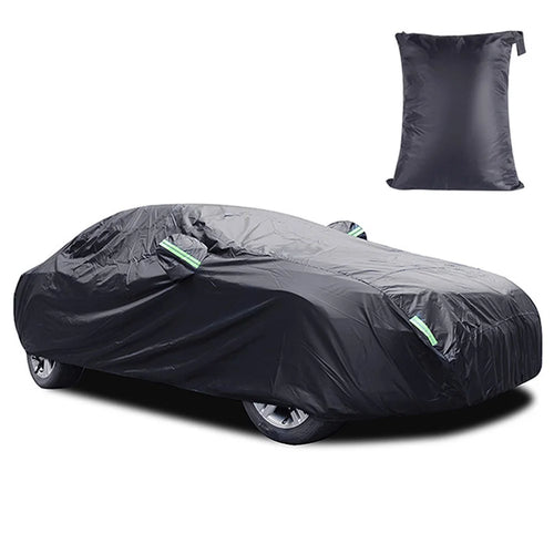 1026 190T Silver Coated Cloth Car Cover Reflective UV Protection Waterproof Car Hood - S - 1