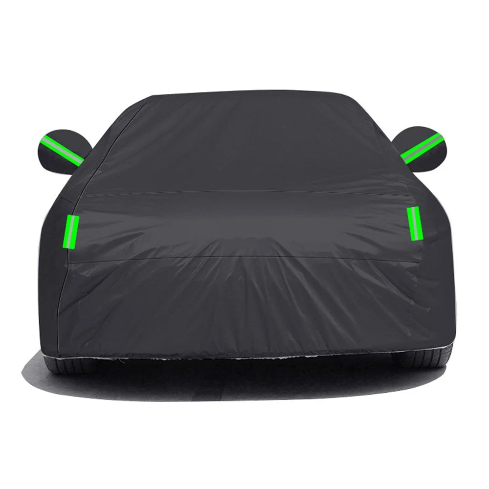 1026 190T Silver Coated Cloth Car Cover Reflective UV Protection Waterproof Car Hood - S - 2