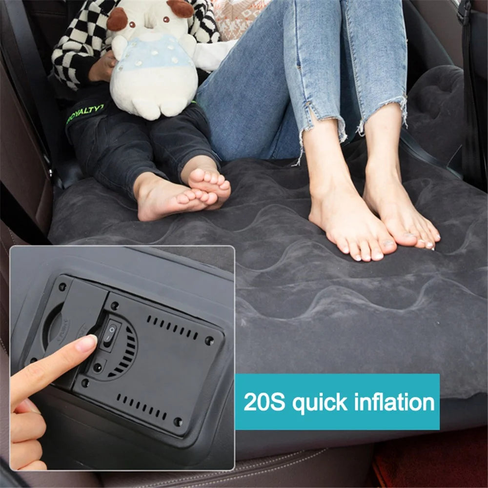 BY-888 Car Air Mattress Automatic Inflatable Bed SUV Truck Sleeping Mat for Camping Travel Hiking Trip - Black - 2