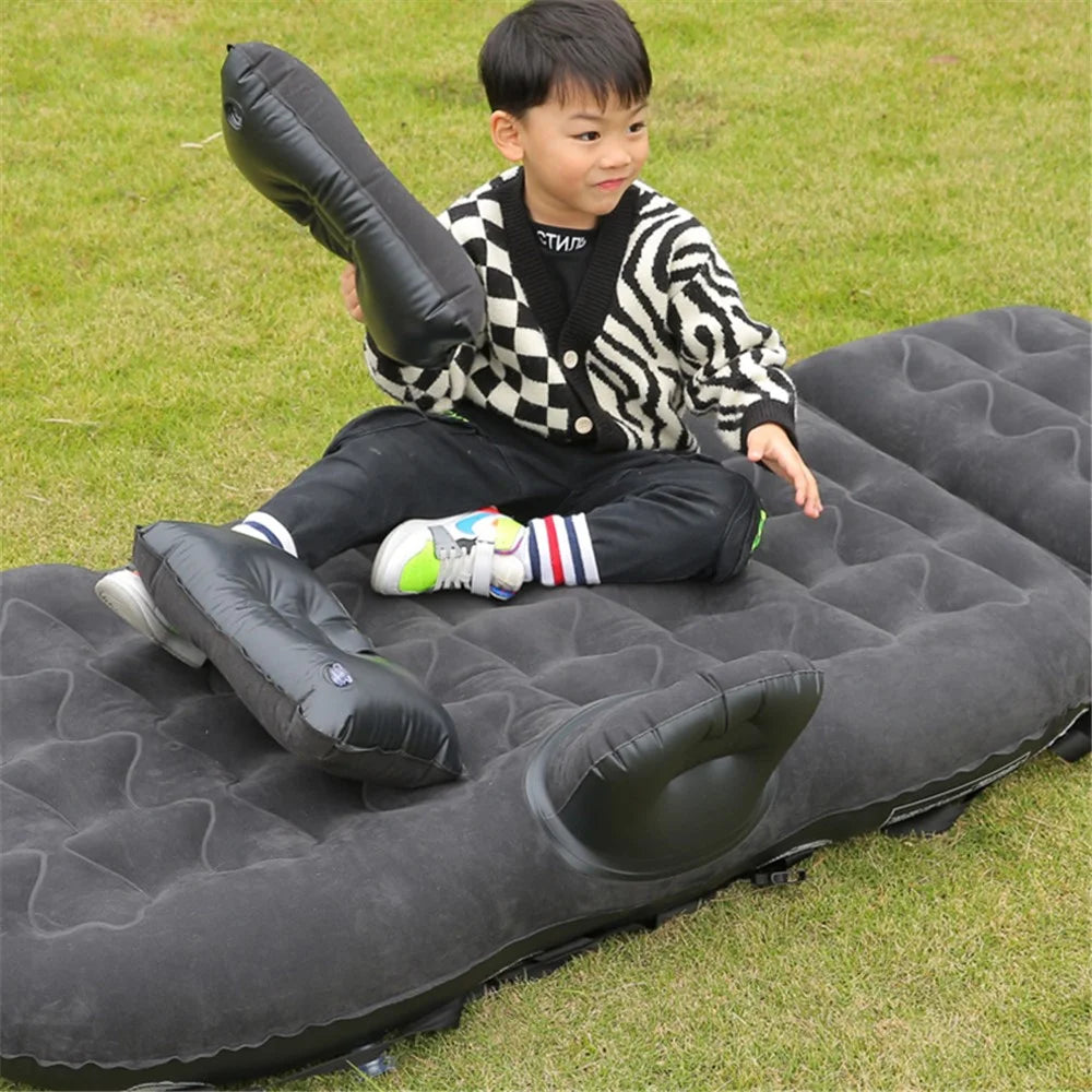 BY-888 Car Air Mattress Automatic Inflatable Bed SUV Truck Sleeping Mat for Camping Travel Hiking Trip - Black - 6