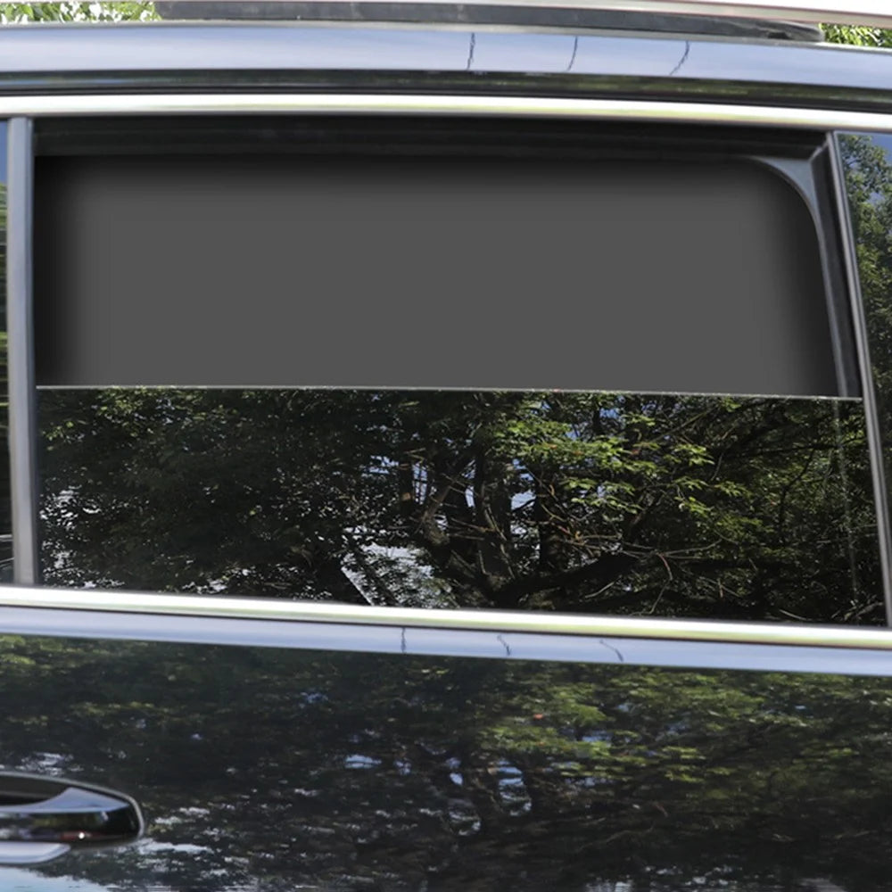 Magnetic Car Rear Side Window Sun Shade UV Protection Square Polyester Side Window Curtain Shield, 79x48cm - 4