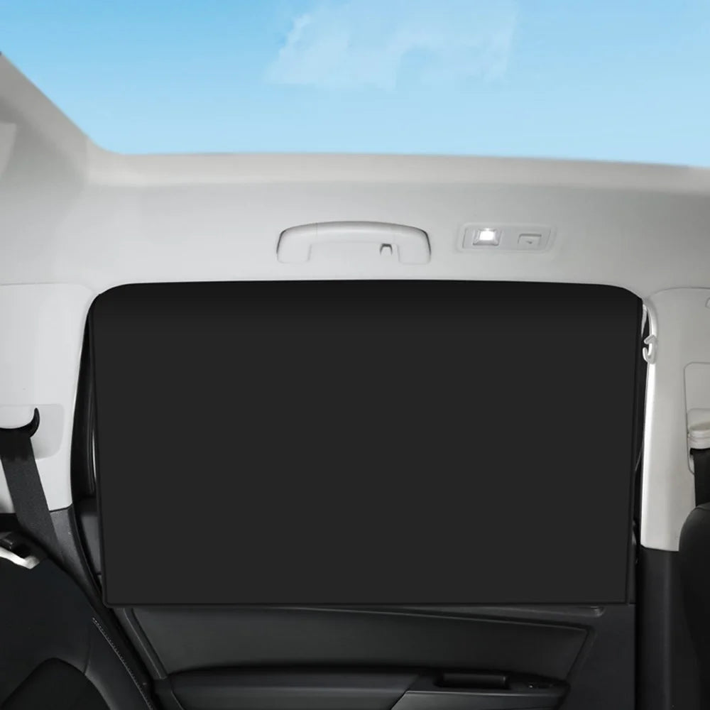 Magnetic Car Rear Side Window Sun Shade UV Protection Square Polyester Side Window Curtain Shield, 79x48cm - 6