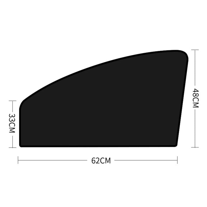 Co-Driver Side Window UV Protection Car Front Window Sunshade Polyester Magnetic Car Side Window Block Shield (Co-Driver Side, 62x48x33cm) - 7