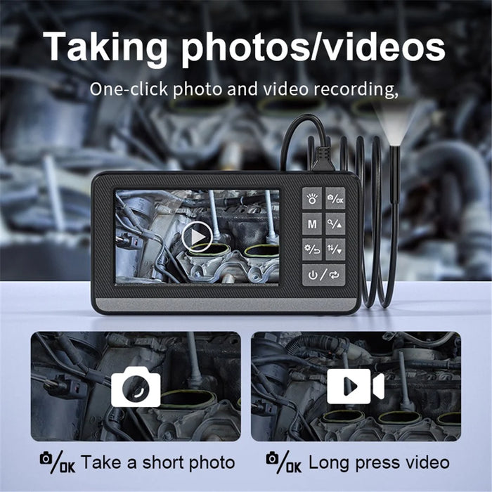 INSKAM P005 10m Wire Endoscope Industrial Inspection Borescope with 4.3'' Display Screen and Single Camera Lens - 4