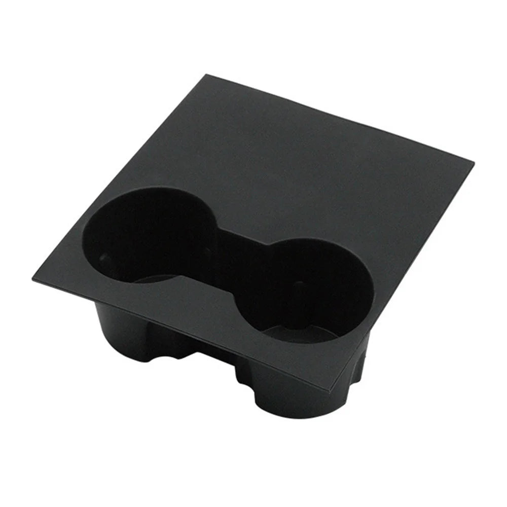 M10739 For Tesla Model 3 / Y Integrated Silicone Car Armrest Anti-slip Mat Cup Drinks Holder Tray Center Console Organizer - Black - 1