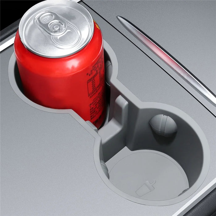 M30826 For Tesla Model 3 / Y Car TPE Center Console Organizer Drinks Cup Holder Tray Armrest Organizer - Grey - 6