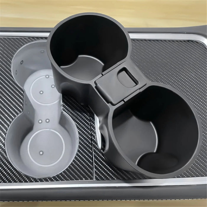 M30107 For Tesla Model 3 / Y TPE+ABS Ashtray Design Car Center Console Organizer Drinks Cup Holder Tray - 2