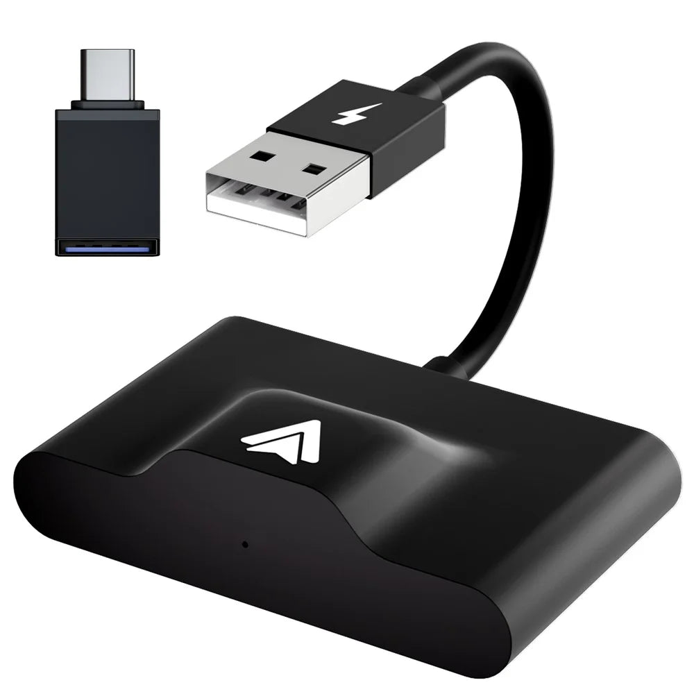 THT-020-3+ Wireless Android Auto Adapter Plug and Play Wired to Wireless Android Auto Dongle Compatible with Android 6.0+ - Black - 1