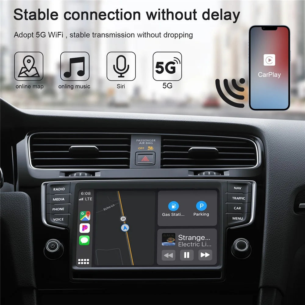 THT-020-3 Wireless CarPlay Adapter Car Dongle Wired to Wireless CarPlay Converter Support Online Update - 4