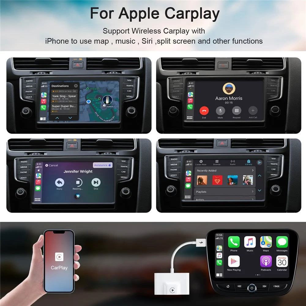THT-020-3 Wireless CarPlay Adapter Car Dongle Wired to Wireless CarPlay Converter Support Online Update - 7