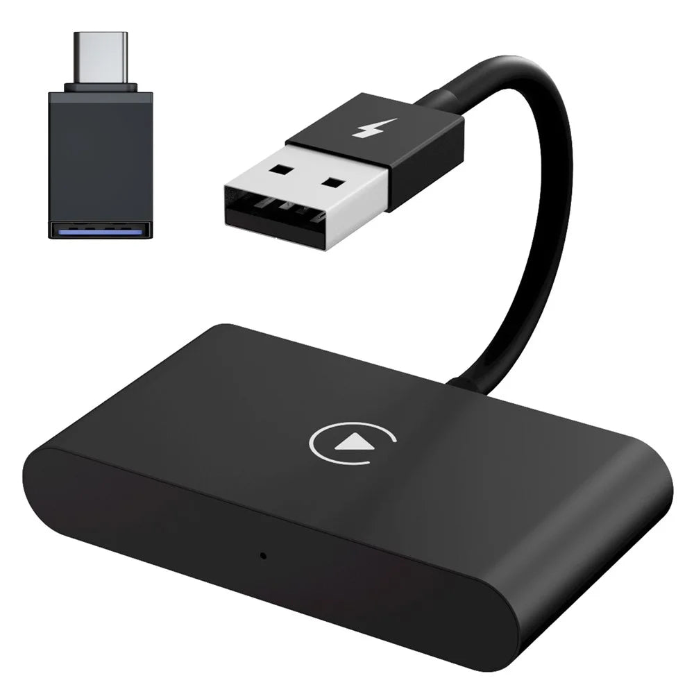 THT-020-2 iP Wireless CarPlay Converter Dongle for Wired CarPlay Car Adapter Support Online Update, Plug & Play - Black - 1