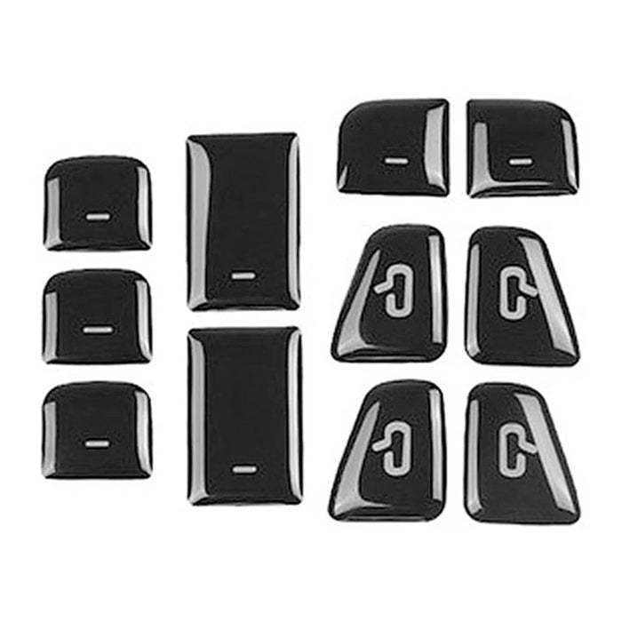 M30810 11Pcs Car Sticker Set Resin Button Repair Kit Window Switch, Door Lock Stickers for Tesla Model Y / 3 - 1