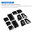M30810 11Pcs Car Sticker Set Resin Button Repair Kit Window Switch, Door Lock Stickers for Tesla Model Y / 3 - 6