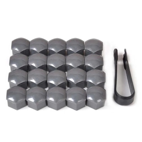 T98 20Pcs Wheel Screw Cap for Tesla Model 3 / X / S Car Nut Bolts Cap Tire Modify Dustproof Rustproof Cover Set - Glossy Grey - 1