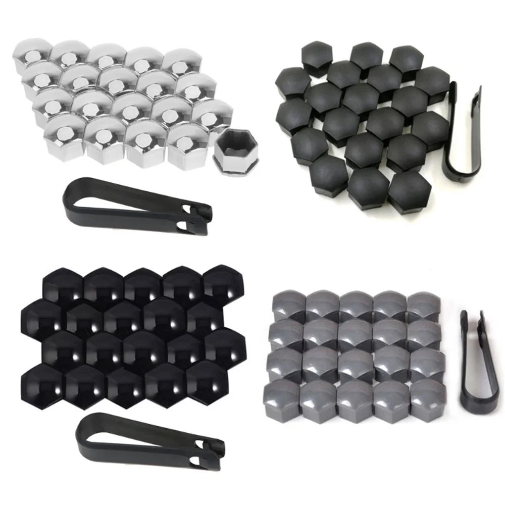 T98 20Pcs Wheel Screw Cap for Tesla Model 3 / X / S Car Nut Bolts Cap Tire Modify Dustproof Rustproof Cover Set - Glossy Grey - 2