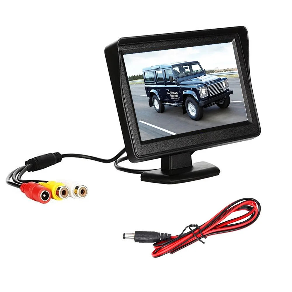 RH-301 4.3-inch Car Parking Monitor High-Definition Display Dual AV Input Vehicle Reversing Image Screen - 1