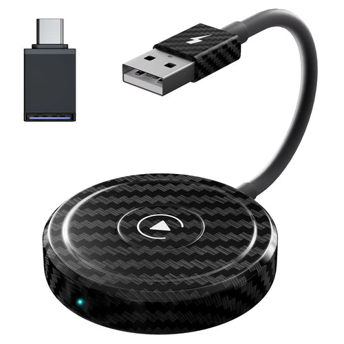 THT-020-5 Wireless CarPlay Adapter AI Box Wired to Wireless CarPlay Dongle for Wired CarPlay Cars - Black - 1