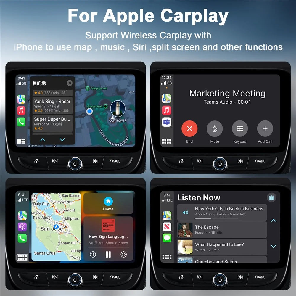 THT-020-5 Wireless CarPlay Adapter AI Box Wired to Wireless CarPlay Dongle for Wired CarPlay Cars - Black - 4