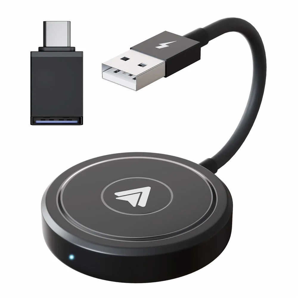 THT-020-5+ Android Auto Wireless Carplay Converter Wired to Wireless Carplay Adapter Support USB / Type-C Interface - 1