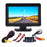 RH-308 Car Rear View Mirror Display 4.3-Inch Truck Rearview Mirror Screen with Short License Plate Camera - 1