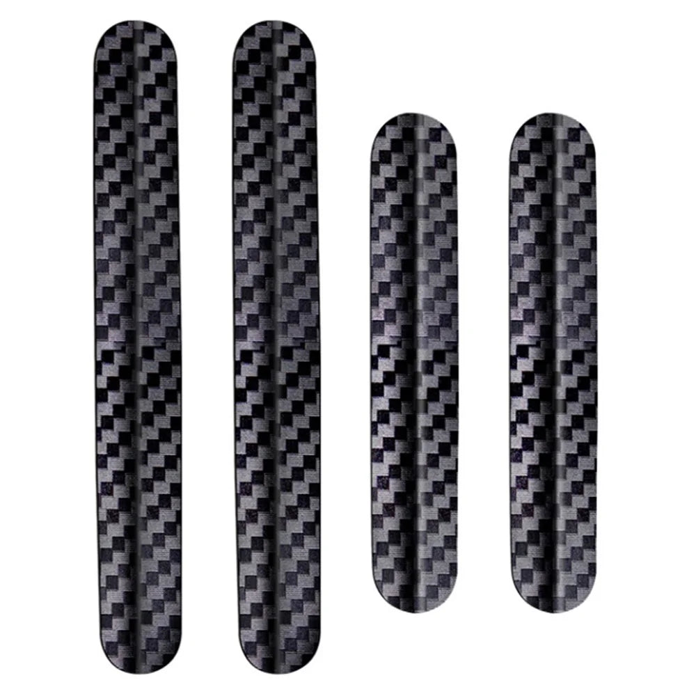DM-114 4Pcs / Set Car Door PC Anti-collision Strip Carbon Fiber Texture Vehicle Door Protection Sticker - 1