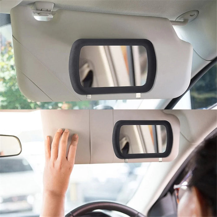DM-071 Vehicle Sun Visor PP+Glass Makeup Mirror Car Sun Shield Plate Clip-on Ultra Clear Mirror - 5