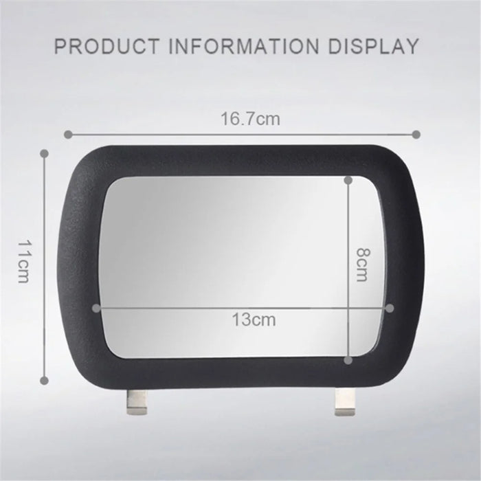 DM-071 Vehicle Sun Visor PP+Glass Makeup Mirror Car Sun Shield Plate Clip-on Ultra Clear Mirror - 6
