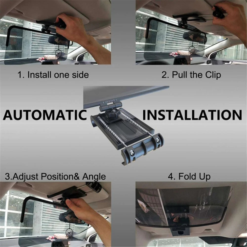 Car Visor Extender 360 Degree Adjustable Car Visor Sunshade Extender Windshield Shade (General Version) - 5