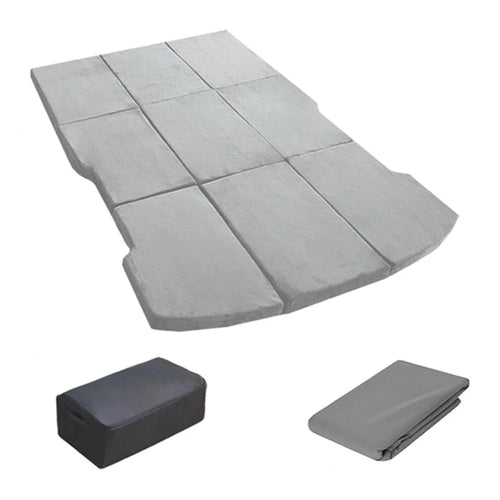 For Tesla Model Y / 3 Memory Foam Car Camping Mattress Tri-fold Soft Sleeping Mat with Storage Case and Bedspread - 1