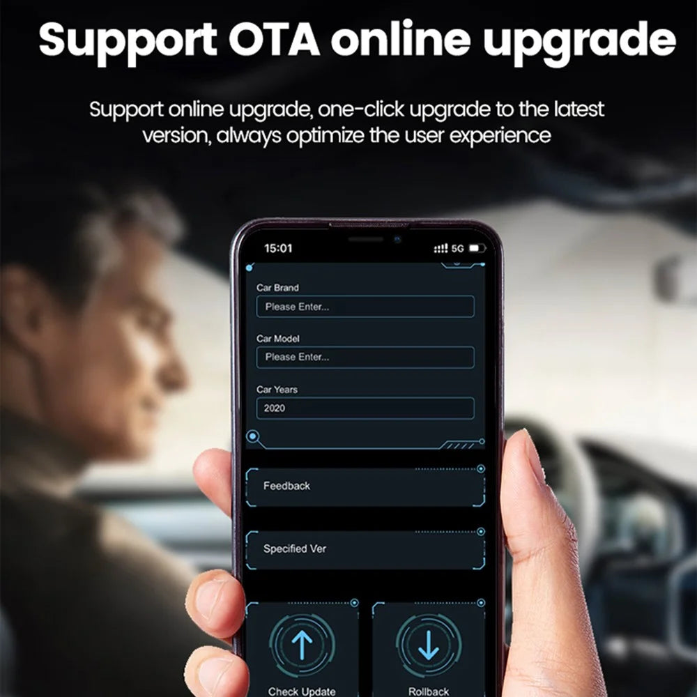 2Air 5.0 Wireless Ai Box for Carplay Android Auto Dongle Adapter 2.4G / 5.8Ghz WiFi Bluetooth-compatible Auto Connect Plug and Play - 7