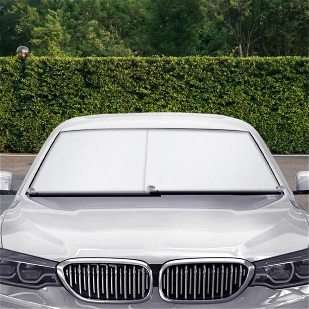 2Pcs Summer Car Windshield Sun Shade Umbrella Sunshade Cover UV Reflective Front Window Sun Visor - 2