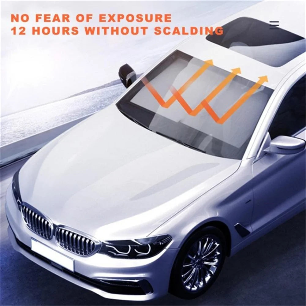 2Pcs Summer Car Windshield Sun Shade Umbrella Sunshade Cover UV Reflective Front Window Sun Visor - 3