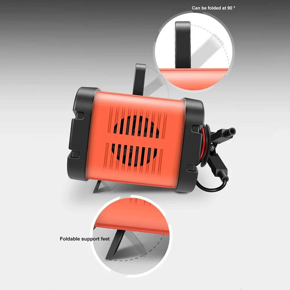 E-FAST TK-700 7-Stages 12V / 24V Motorcycle Car Battery Charger Large Screen Display Smart Battery Charger - US Plug - 6