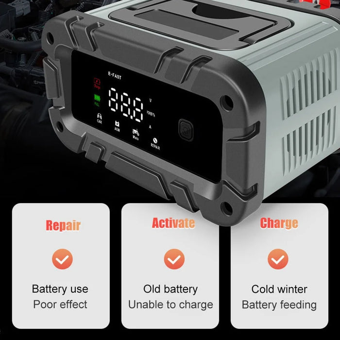 E-FAST TK-400 Lead Acid Battery Charger Motorcycle Car 12V Charger Battery Charger Repair - US Plug - 3