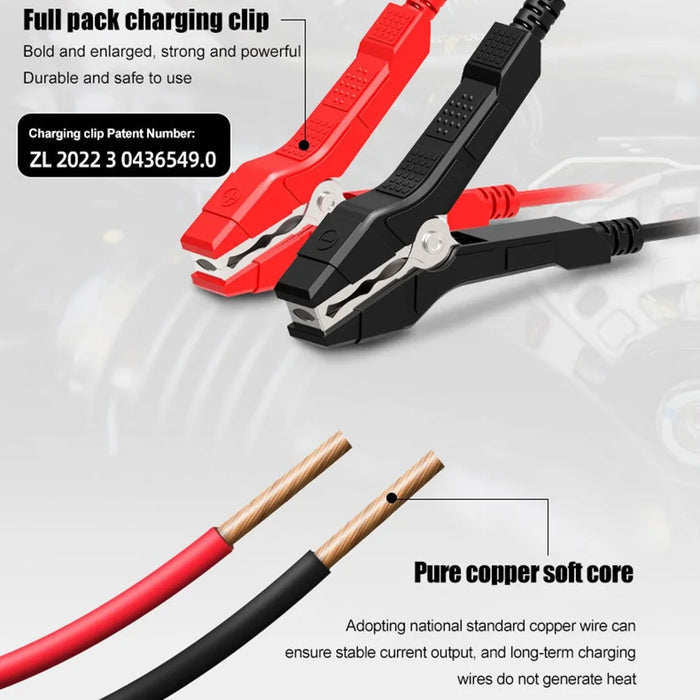 E-FAST TK-400 Lead Acid Battery Charger Motorcycle Car 12V Charger Battery Charger Repair - US Plug - 4