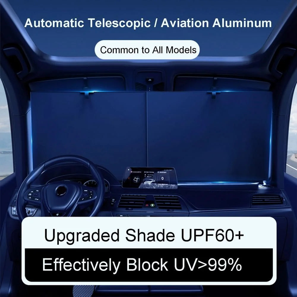 PM-1120 Summer Aluminum Alloy Car Windshield Sun Shade Umbrella Sunshade Cover UV Reflective Front Window Sun Visor - 4