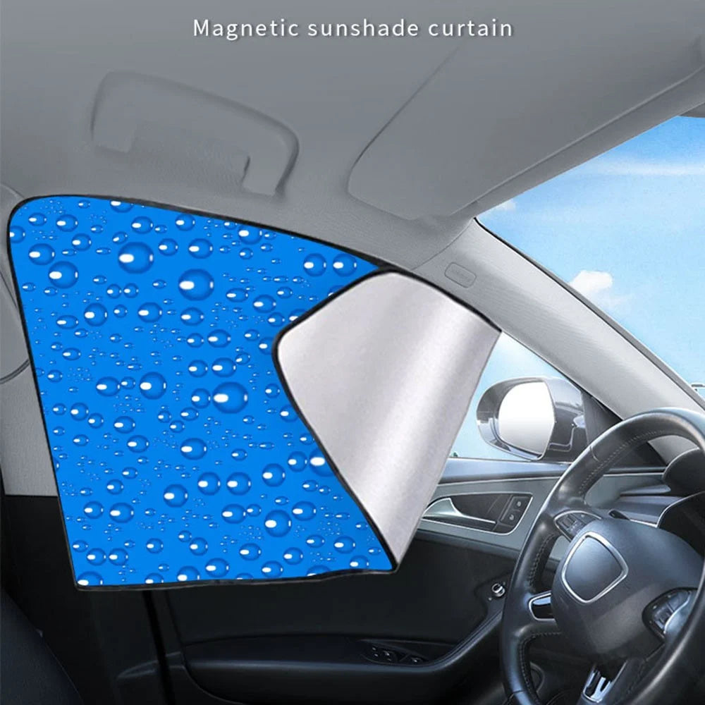 2938 Magnetic Single-Layer Car Sun Shade Rear Front Window Shade Side Window Sunshade UV Protection Cover - Rear Seat Window - 2