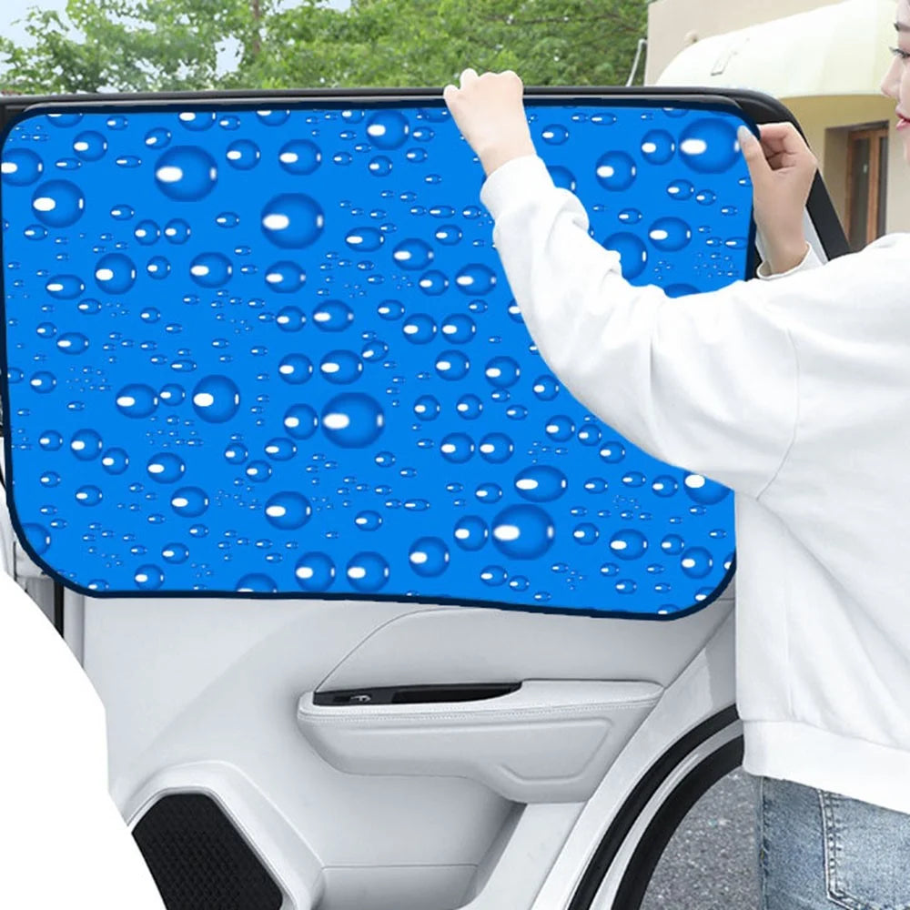 2938 Magnetic Single-Layer Car Sun Shade Rear Front Window Shade Side Window Sunshade UV Protection Cover - Rear Seat Window - 5