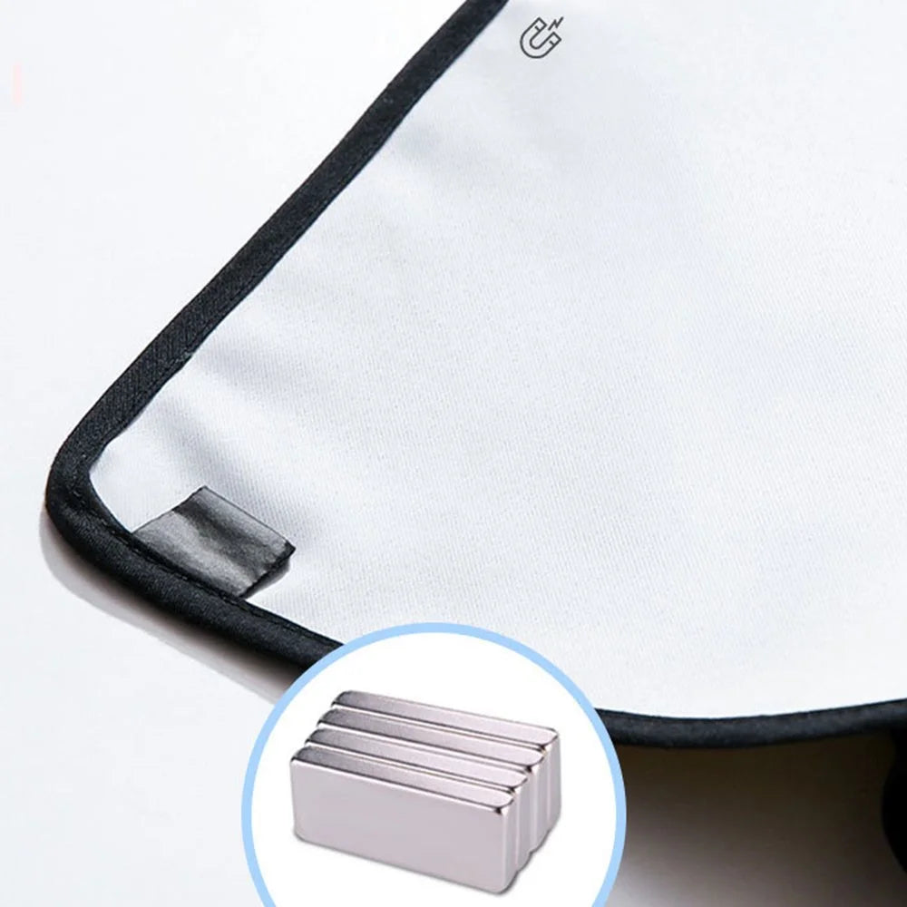 2938 Magnetic Single-Layer Car Sun Shade Rear Front Window Shade Side Window Sunshade UV Protection Cover - Rear Seat Window - 6
